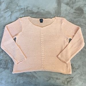 Eileen Fisher Chunky Knit Sweater Peach Medium M